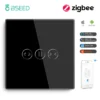 BSEED-Joli de rideau intelligent Zigbee, commande sans fil électrique, rétroéclairage bleu, Tuya, Google Home, Alexa Echo, 5A
